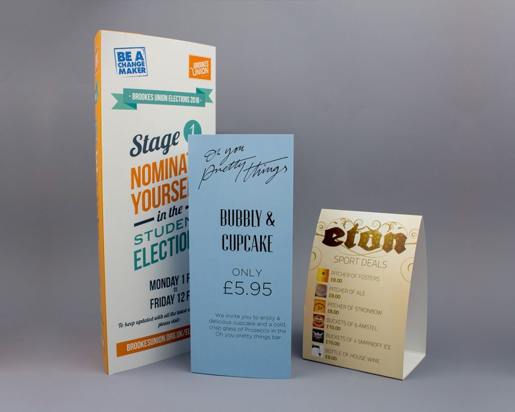 Table Tents Printing Morley